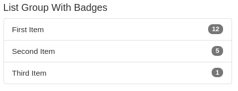 list group badges